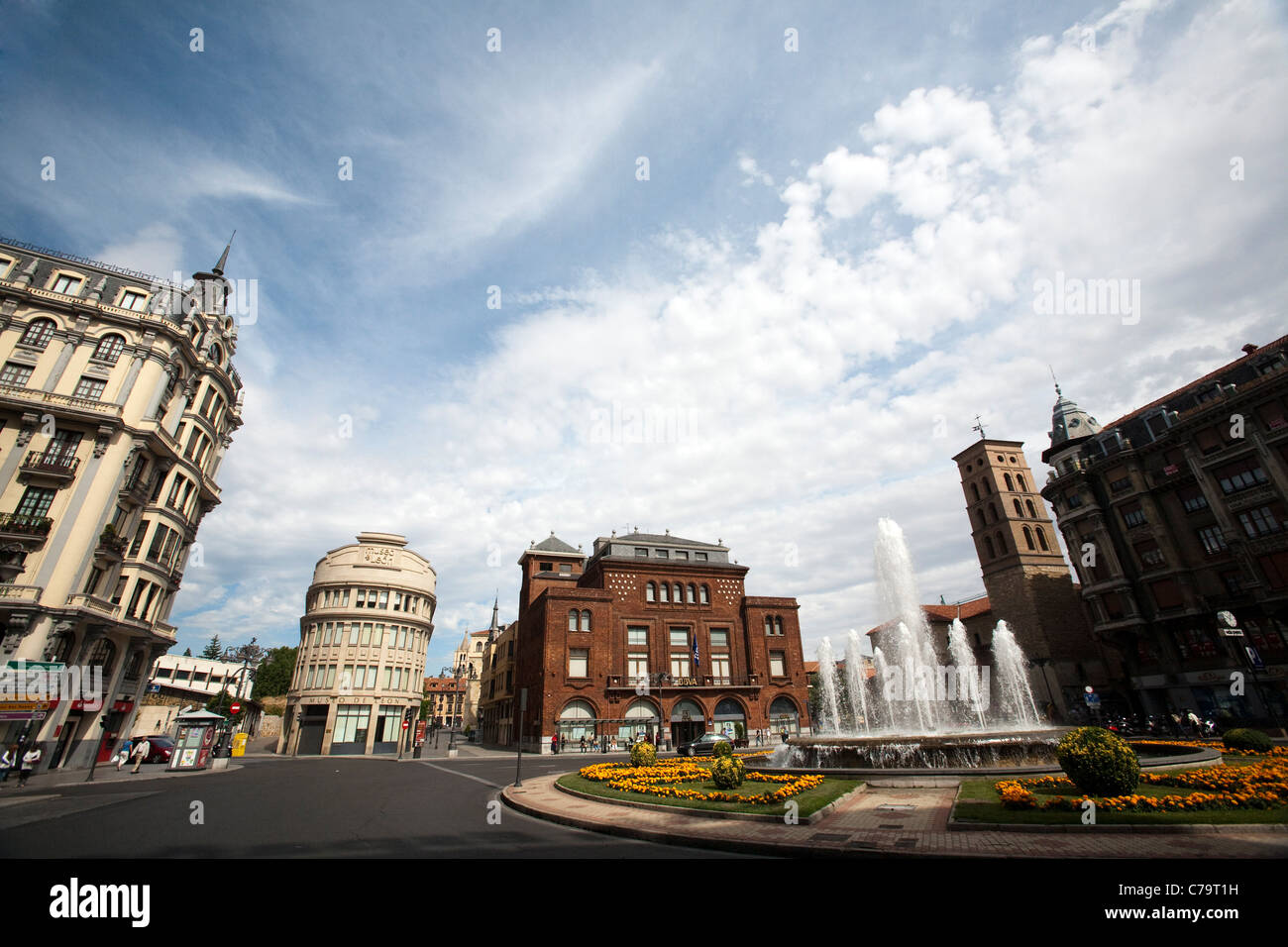 Plaza de Santo Domingo, Leon, Espagne Banque D'Images