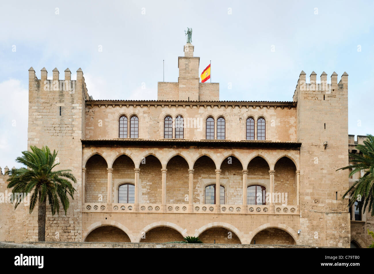 Palais de la Almudaina dans le centre-ville historique de Palma de Majorque, Majorque, Îles Baléares, Espagne, Europe Banque D'Images