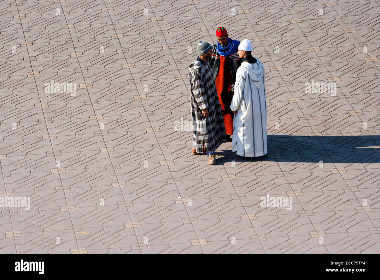 La place Jemaa el-Fnaa à Marrakech, Maroc Banque D'Images