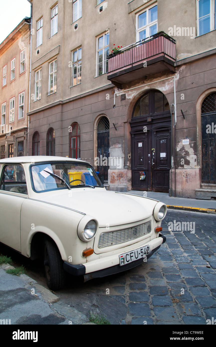 Voiture Trabant à Budapest, Hongrie Banque D'Images