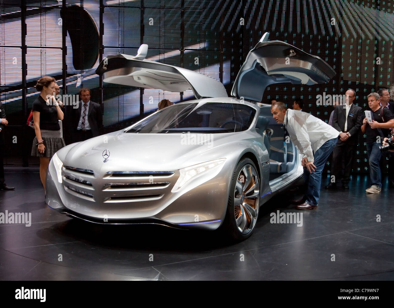 Nouveau Concept Car Mercedes Benz F125 sur l'IAA 2011 International Motor Show de Francfort, Allemagne Banque D'Images