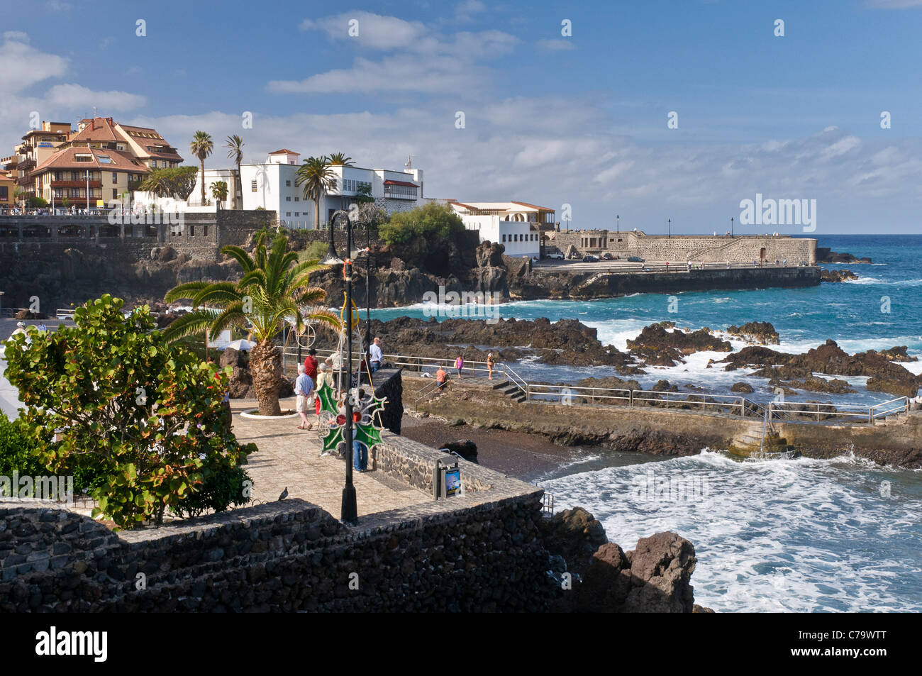 Piscine d'eau de mer, Puerto de la Cruz, Tenerife, Canaries, Espagne, Europe Banque D'Images