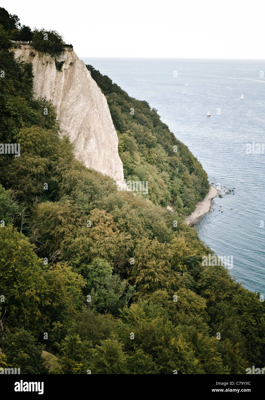 Koenigsstuhl, Président du Roi, les roches du crétacé, falaises de craie, le Parc National de Jasmund, Rügen, Mecklembourg-Poméranie-Occidentale, en allemand Banque D'Images