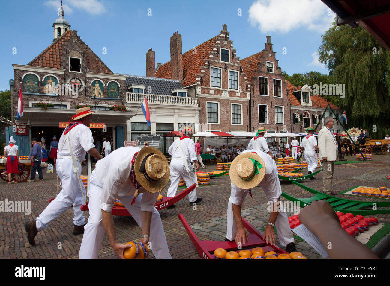 Le marché du fromage Edam Banque D'Images