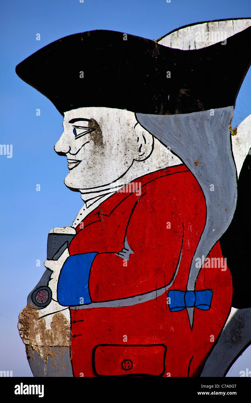Toby Jug signer à Lyme Regis dans le Dorset en Angleterre Banque D'Images