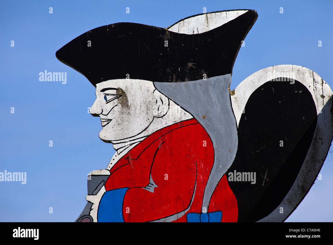 Toby Jug signer à Lyme Regis dans le Dorset en Angleterre Banque D'Images