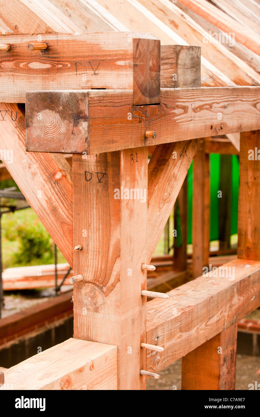 Une maison verte en cours de construction par l'impact faible à l'établissement de à 1400 pieds sur Devon dans d'Exmoor. Banque D'Images