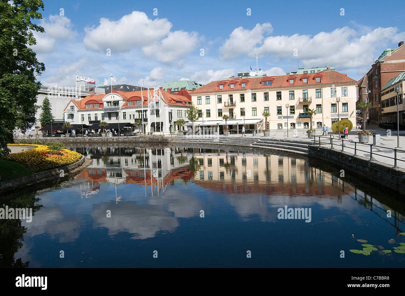 Borås suède ville suédoise d'été centre centre ville villes boras Banque D'Images