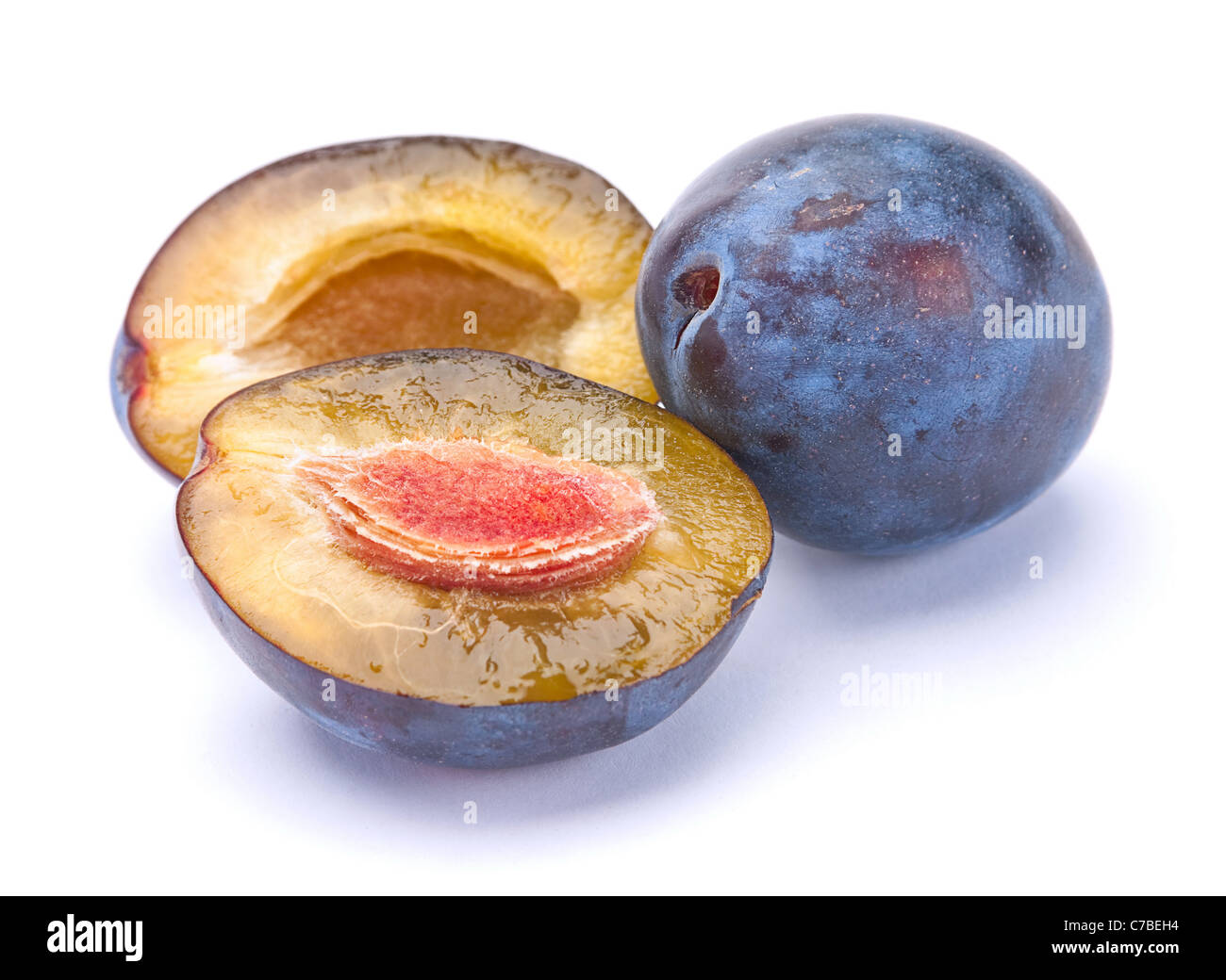 Blue fruit mûres libre isolated on white Banque D'Images