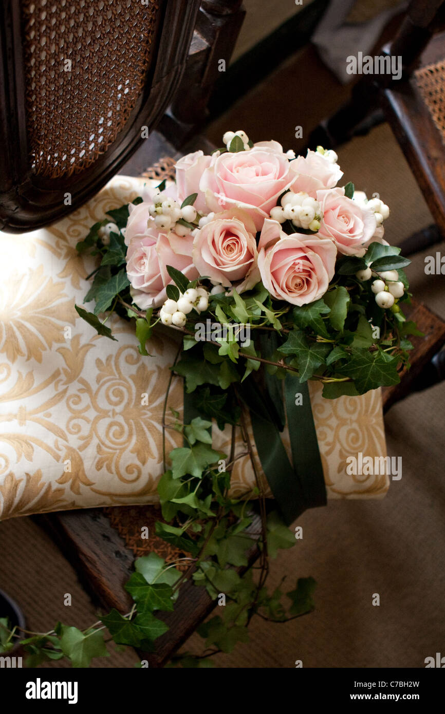 Bouquet de mariage rose Banque D'Images