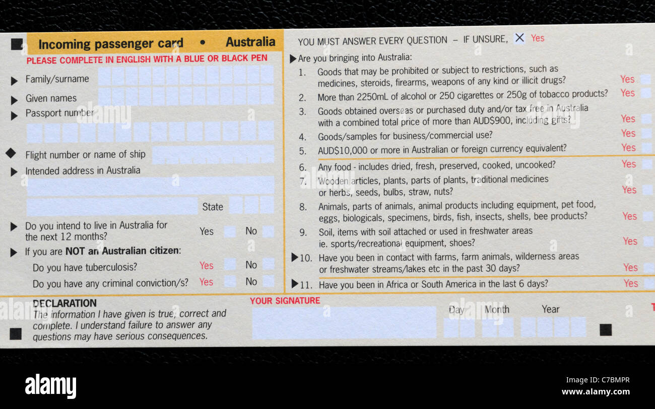 Carte De Debarquement Debarquement Formulaire D Immigration Demande De Visa De Voyage Carte De L Agence Des Frontieres Tourisme Asie Requis Essentiels Photo Stock Alamy