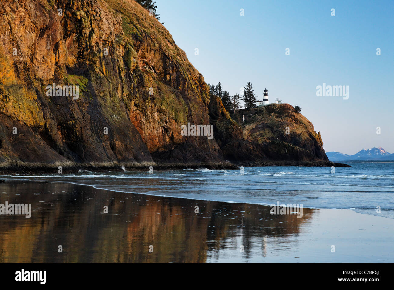 Phare du Cap, Cape déception déception State Park, Washington, USA Banque D'Images