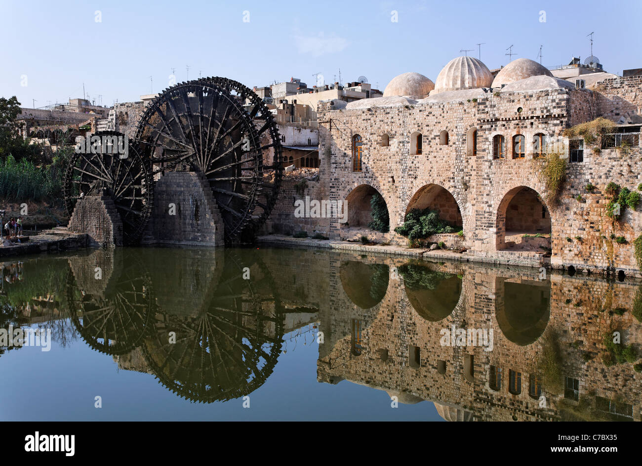 Les roues de l'eau à Hama, en Syrie Banque D'Images