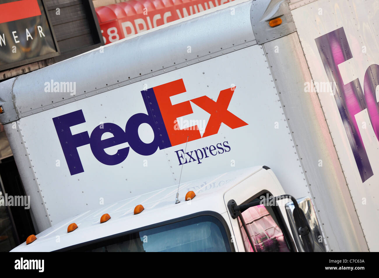FedEx, Federal Express Van Banque D'Images