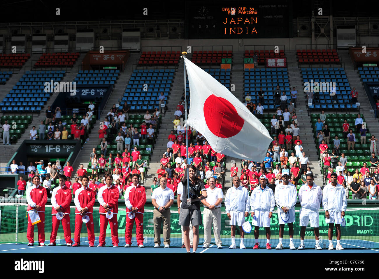 La cérémonie d'ouverture de la Coupe Davis par BNP Paribas 2011 Championnat du monde. Banque D'Images