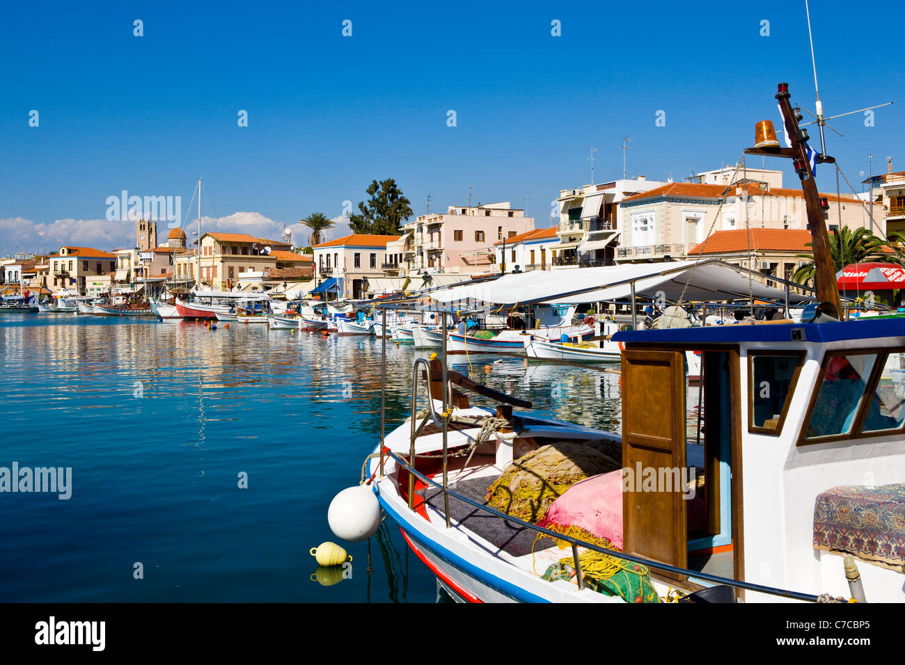Le port d''Égine, Aegina Island, Grèce Banque D'Images