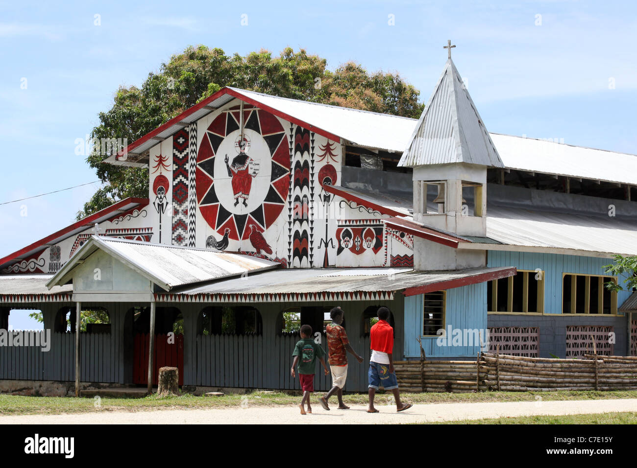 Église de l'île de Bougainville, en Papouasie-Nouvelle-Guinée Banque D'Images