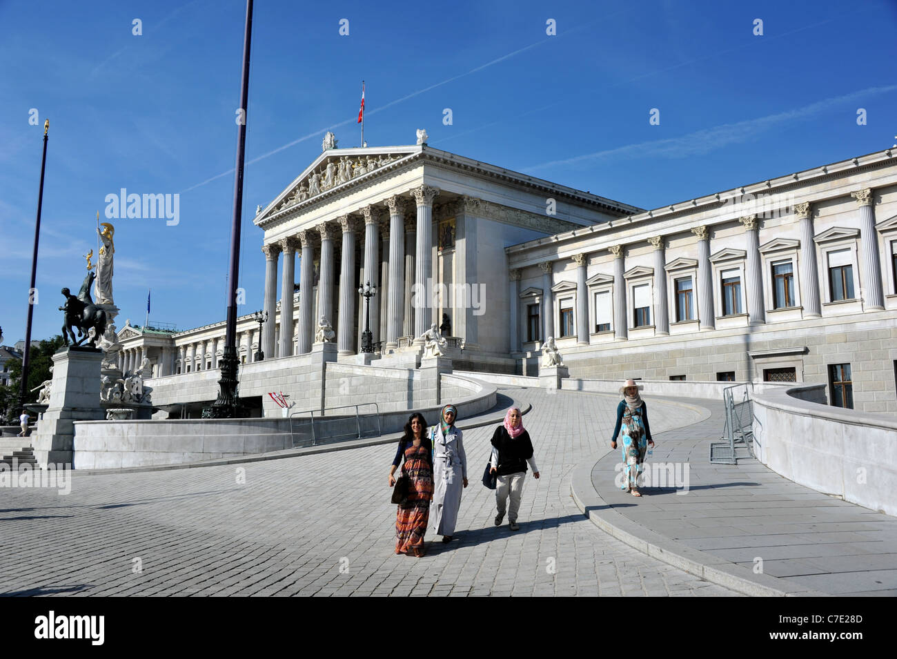 Bâtiment du Parlement autrichien, Vienne, Autriche, chambres du Parlement de l'Autriche. Banque D'Images