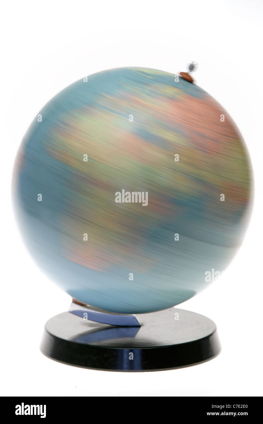 Un globe en rotation Banque D'Images