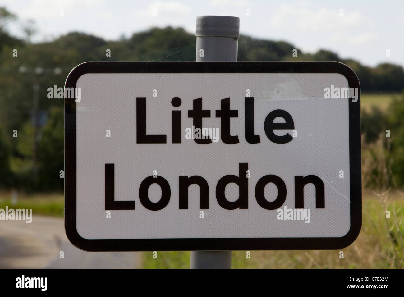 Poteau de signalisation pour little London England uk essex Banque D'Images