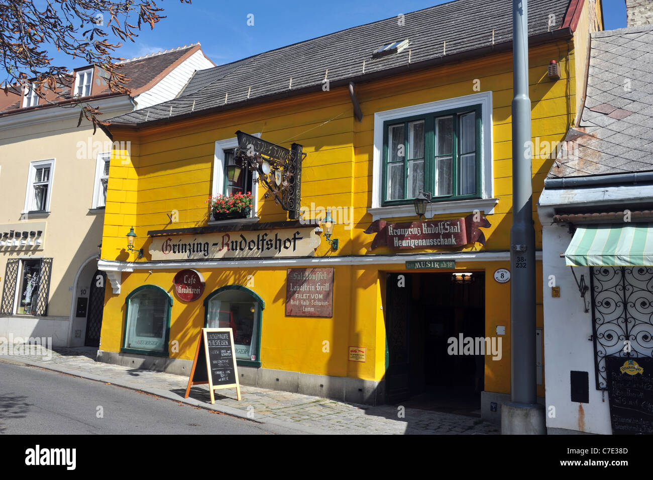 Heuringen ou du vin maison, Grinzing, Vienne, Autriche Banque D'Images