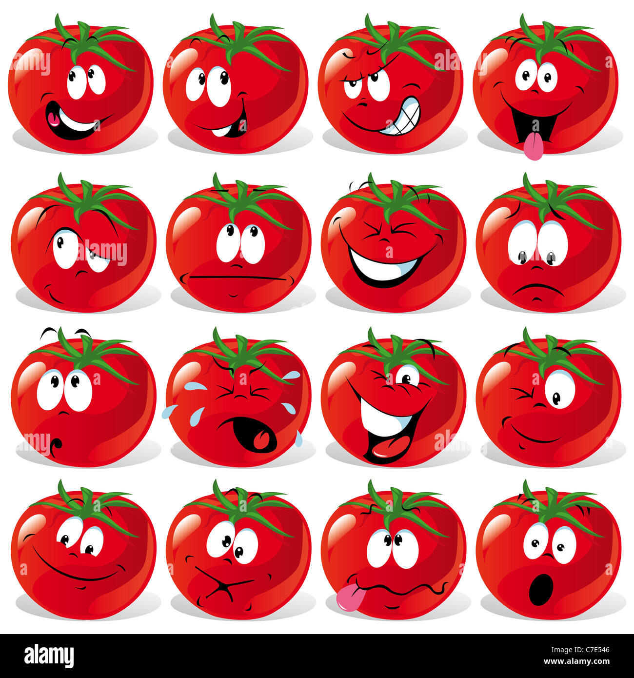 Crazy cartoon tomate Banque D'Images