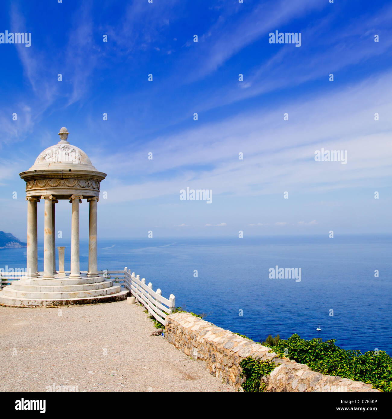 Es Galliner mirador dans Son Marroig sur la mer Méditerranée, Majorque Banque D'Images