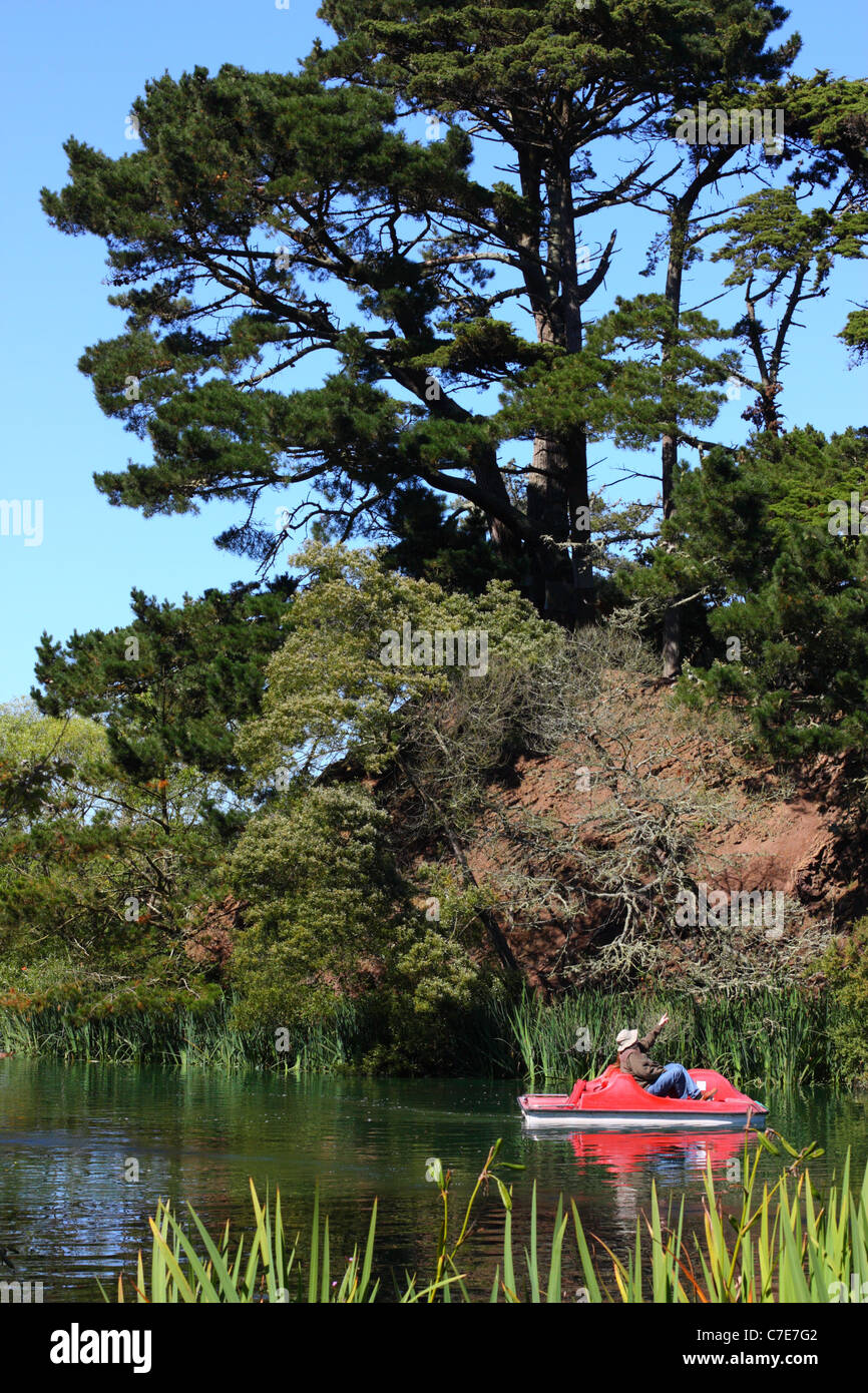 Stow Lake, Golden Gate Park, San Francisco, Californie, États-Unis. Banque D'Images