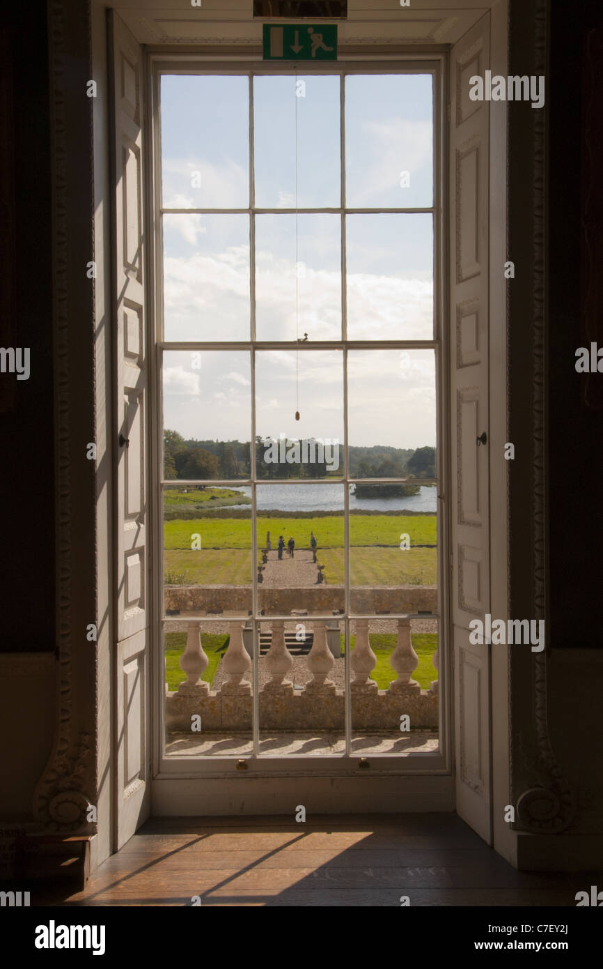 Fenêtre à guillotine stately home Banque D'Images