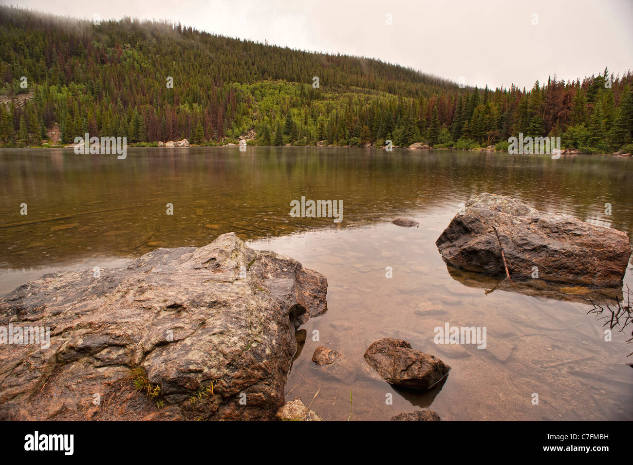 Lac de l'ours, Rocky Mountain National Park, Colorado Banque D'Images