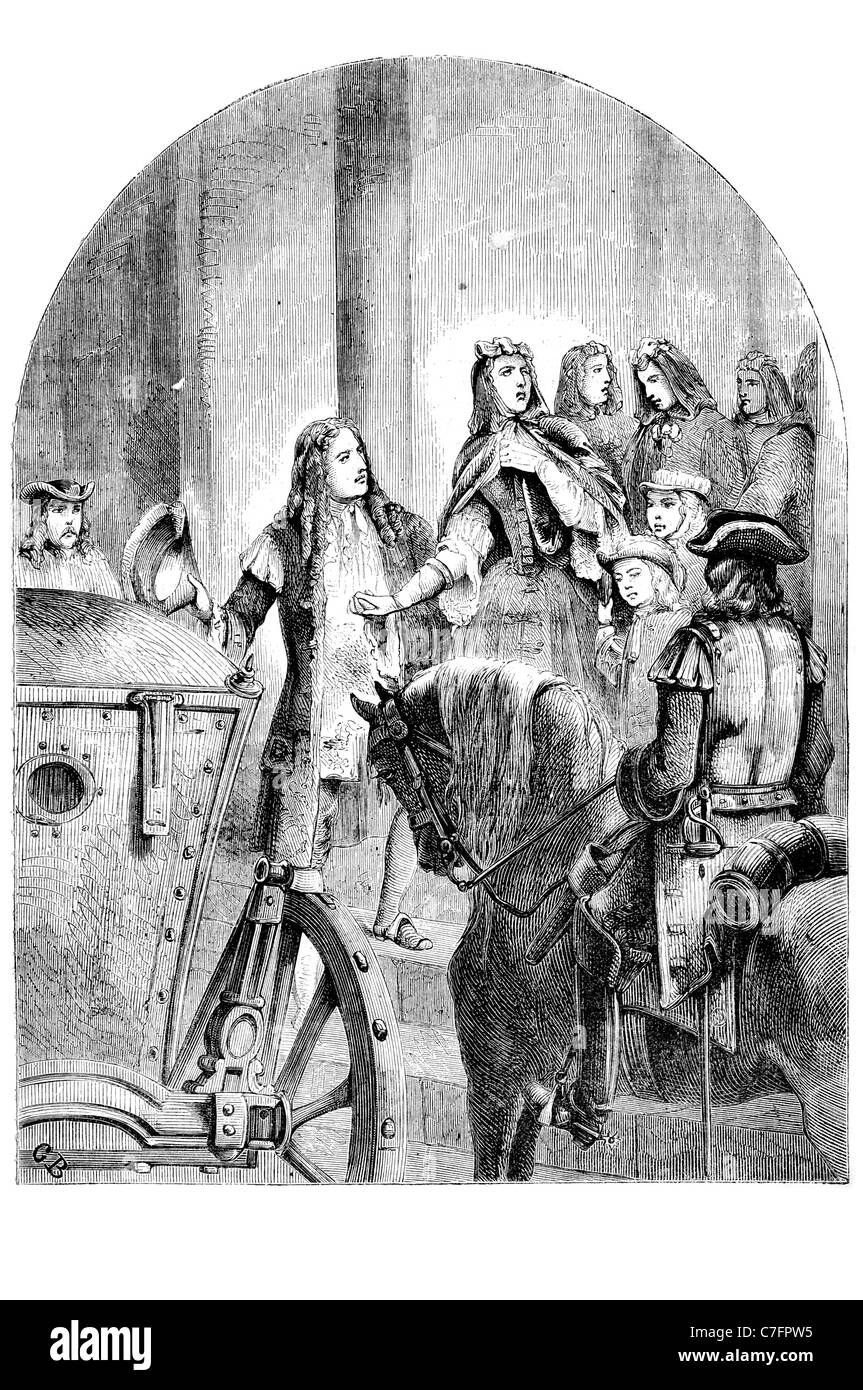 La duchesse de Savoie et ses enfants de quitter Turin king regal impérial royal règle souveraine reine monarque couronné potentat Banque D'Images