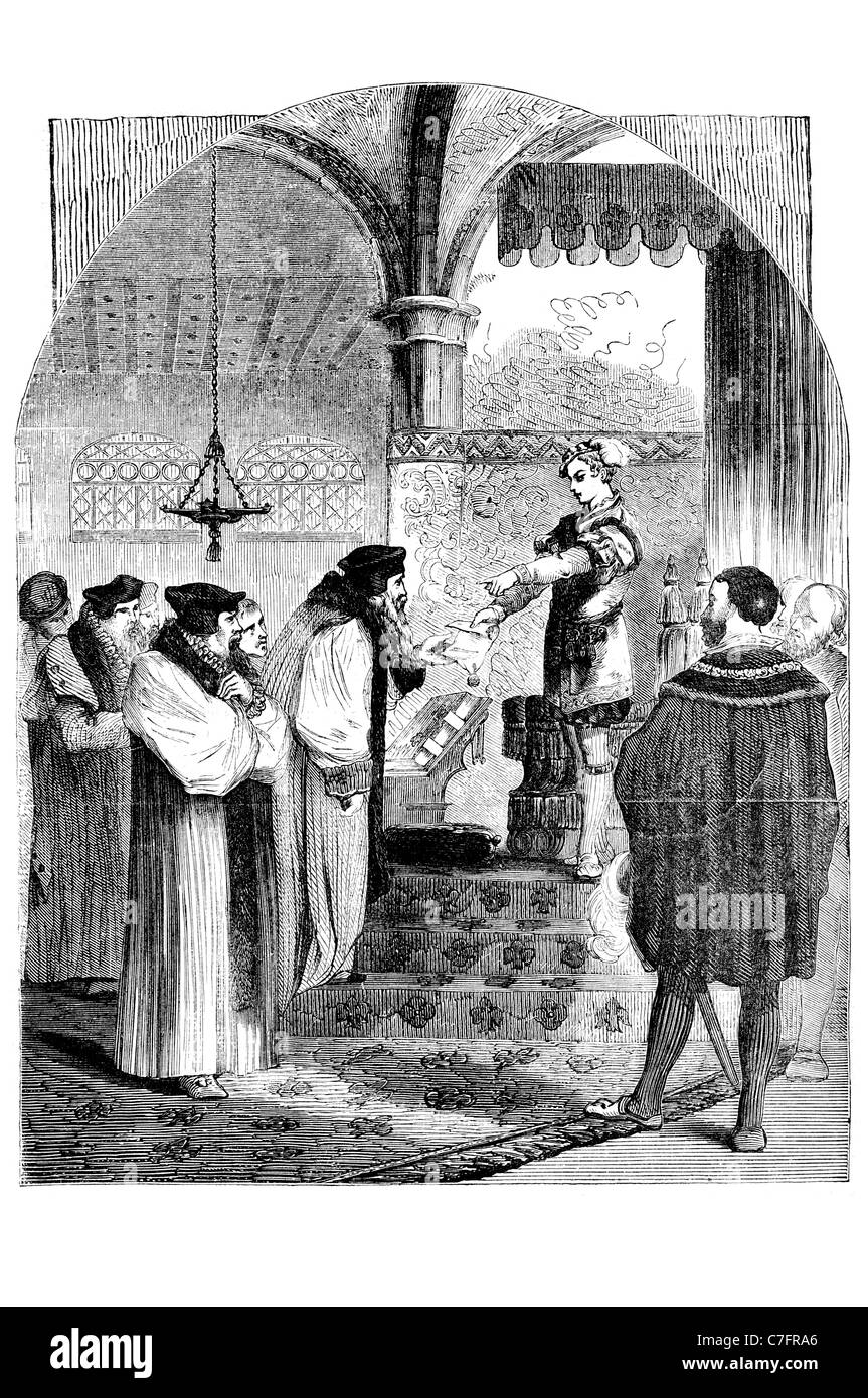 Édouard VI Roi Angleterre troisième dynastie Tudor monarch royal regal protestante princier royal imperial règle souveraine monarch Banque D'Images