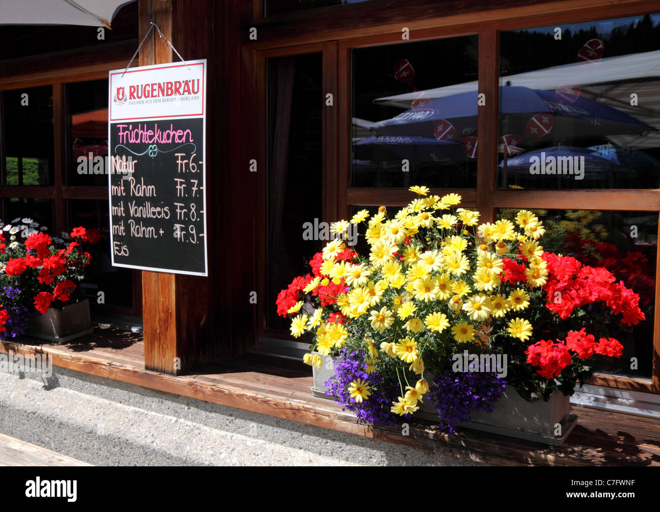 Menu, Winteregg, Suisse. Banque D'Images