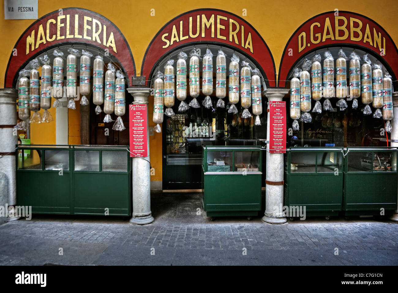 La célèbre Salumeria à Lugano. Banque D'Images