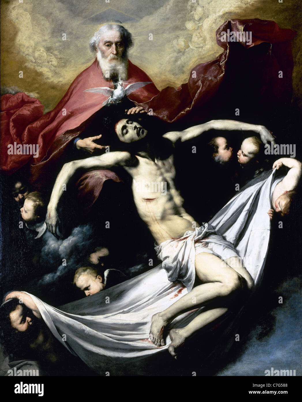 Sainte Trinité. 1632. Jusepe DE RIBERA (1591-1652). Musée du Prado. Madrid. L'Espagne. Banque D'Images