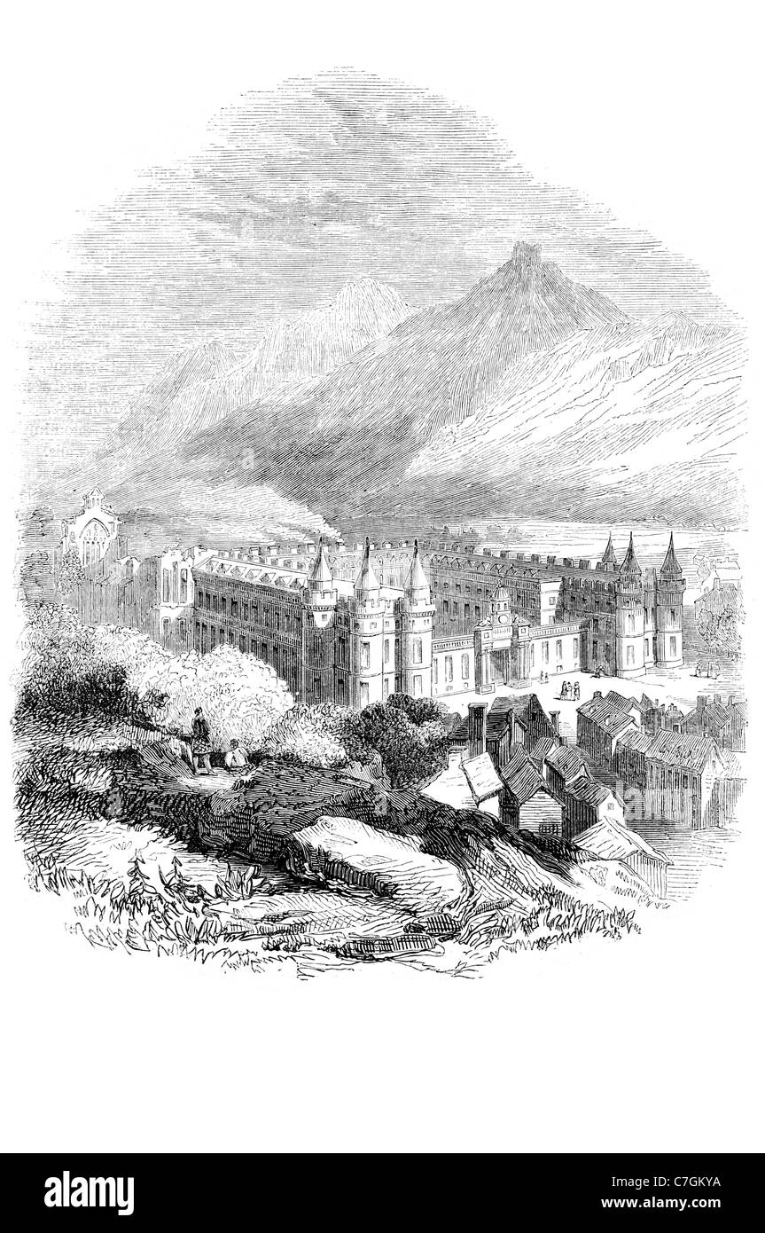 Palais de Holyrood House Résidence officielle Palais Royal Mile Edinburgh Ecosse monarque des cérémonies d'état architecture cérémonie Banque D'Images