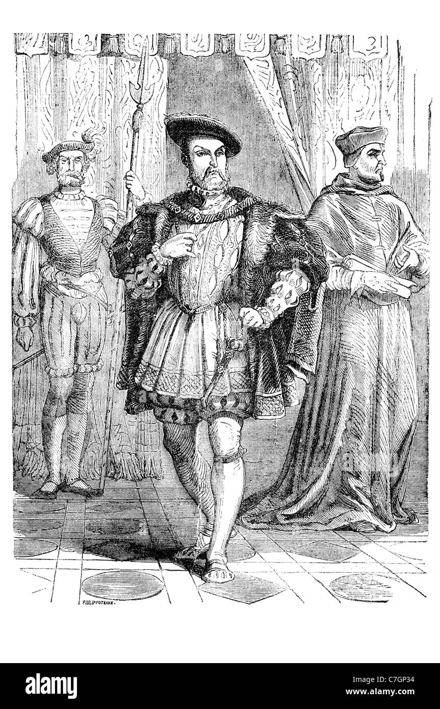 Henry VIII roi Angleterre Tudor House monarque éternel six épouses mariage catholique romain de la dissolution des monastères Chef suprême Banque D'Images