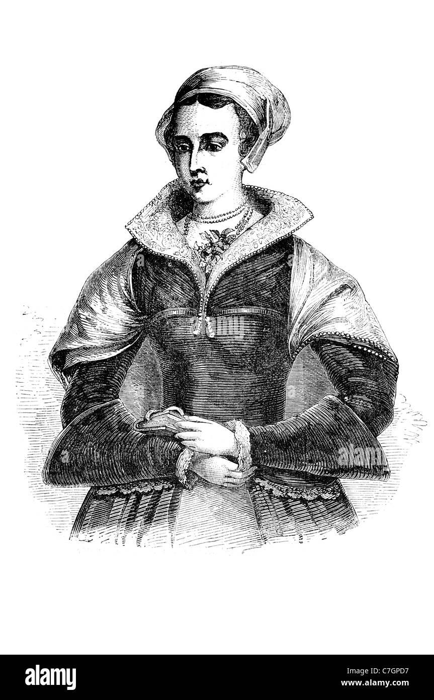 Lady Jane Grey les neuf jours de la Reine de la noblesse anglaise monarch exécuté Tour de Londres haute trahison royal regal queenly Banque D'Images