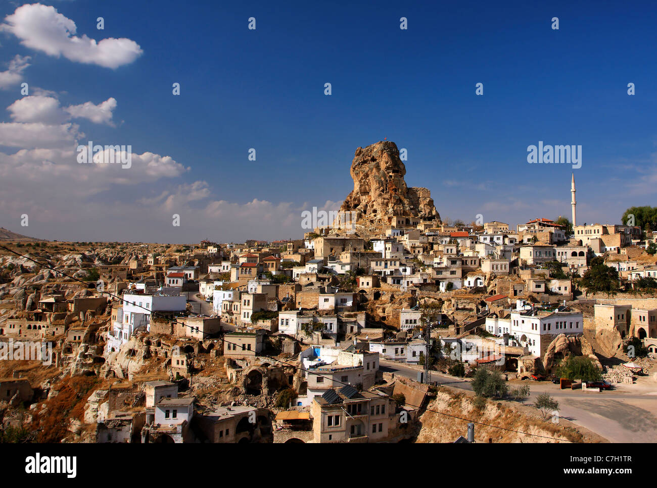 Ayvali (il signifie 'milieu') est l'un des 2 châteaux naturels 'rocky' dans la région de la Cappadoce. La Turquie Banque D'Images