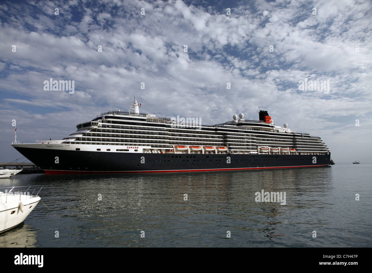 Paquebot de croisière Cunard QUEEN VICTORIA & UKRAINE CRIMÉE YALTA 03 Septembre 2011 Banque D'Images