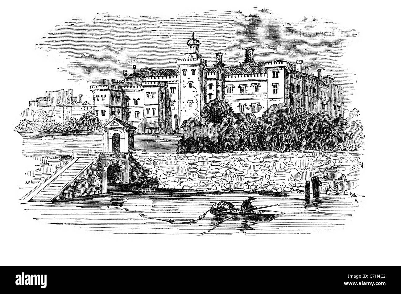 Somerset House architecture Renaissance palais Royal Strand bâtiment central London Angleterre Tamise neoclassique Banque D'Images