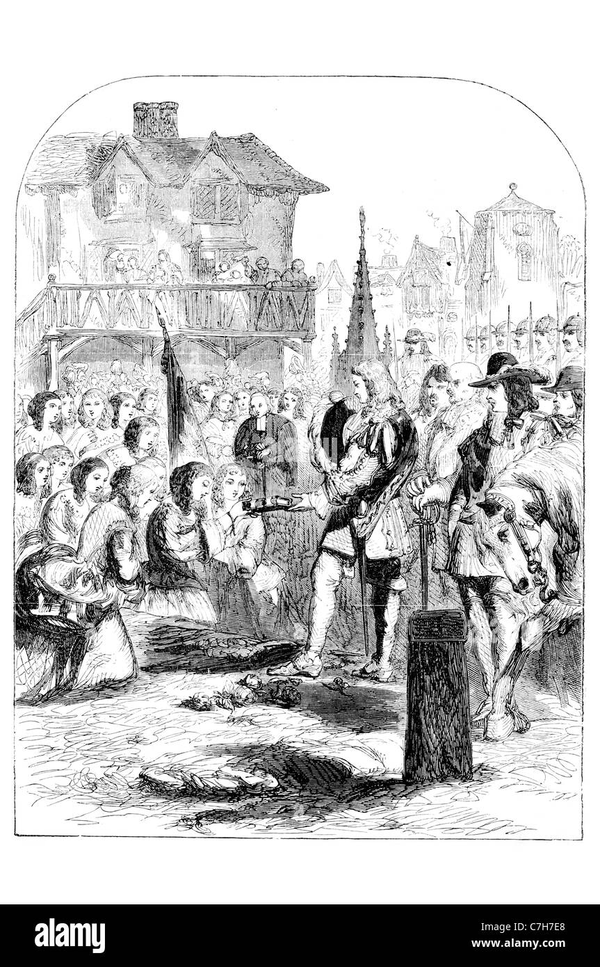 James Scott Accueil 1er duc Monmouth Buccleuch Mesdames dame noble anglais Taunton fils illégitime Charles II exécuté Banque D'Images