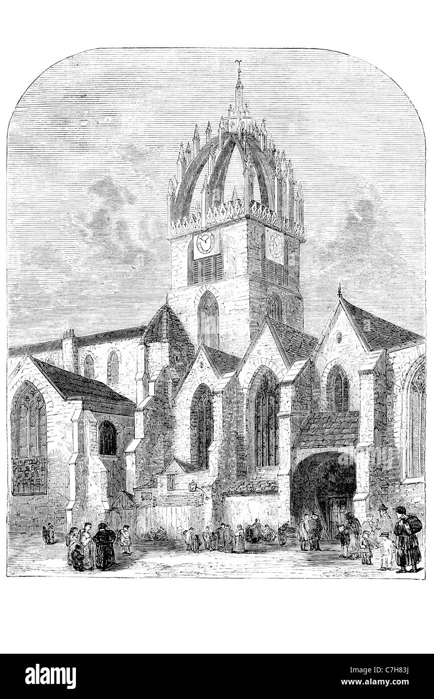 St Giles' Cathedral High Kirk d'Édimbourg architecture religion culte Église d'Écosse ville clocher couronne Royal Mile. Relig Banque D'Images