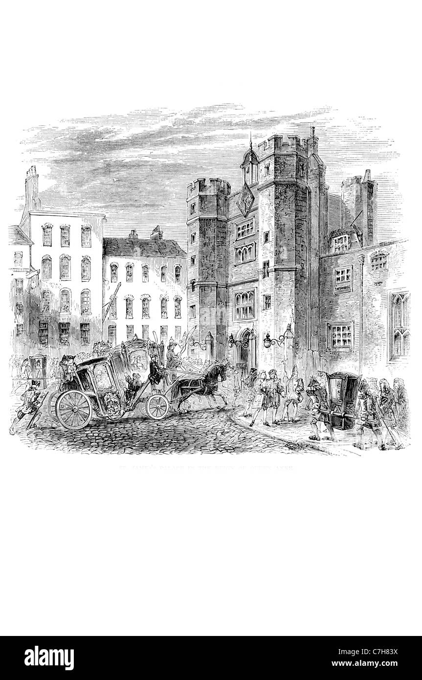 St James's Palace palais de Westminster Londres Pall Mall St James's Park Royal souverain tribunal britannique Henry VIII Banque D'Images
