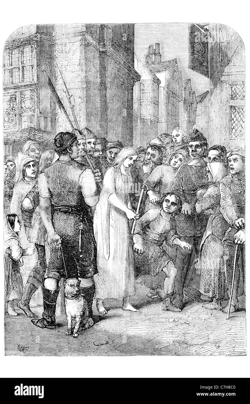 Elizabeth Jane Shore 1445 - 1527 Le roi Édouard IV Angleterre mistress impudiques realm corporels inclus la pénitence Paul's Cross Banque D'Images