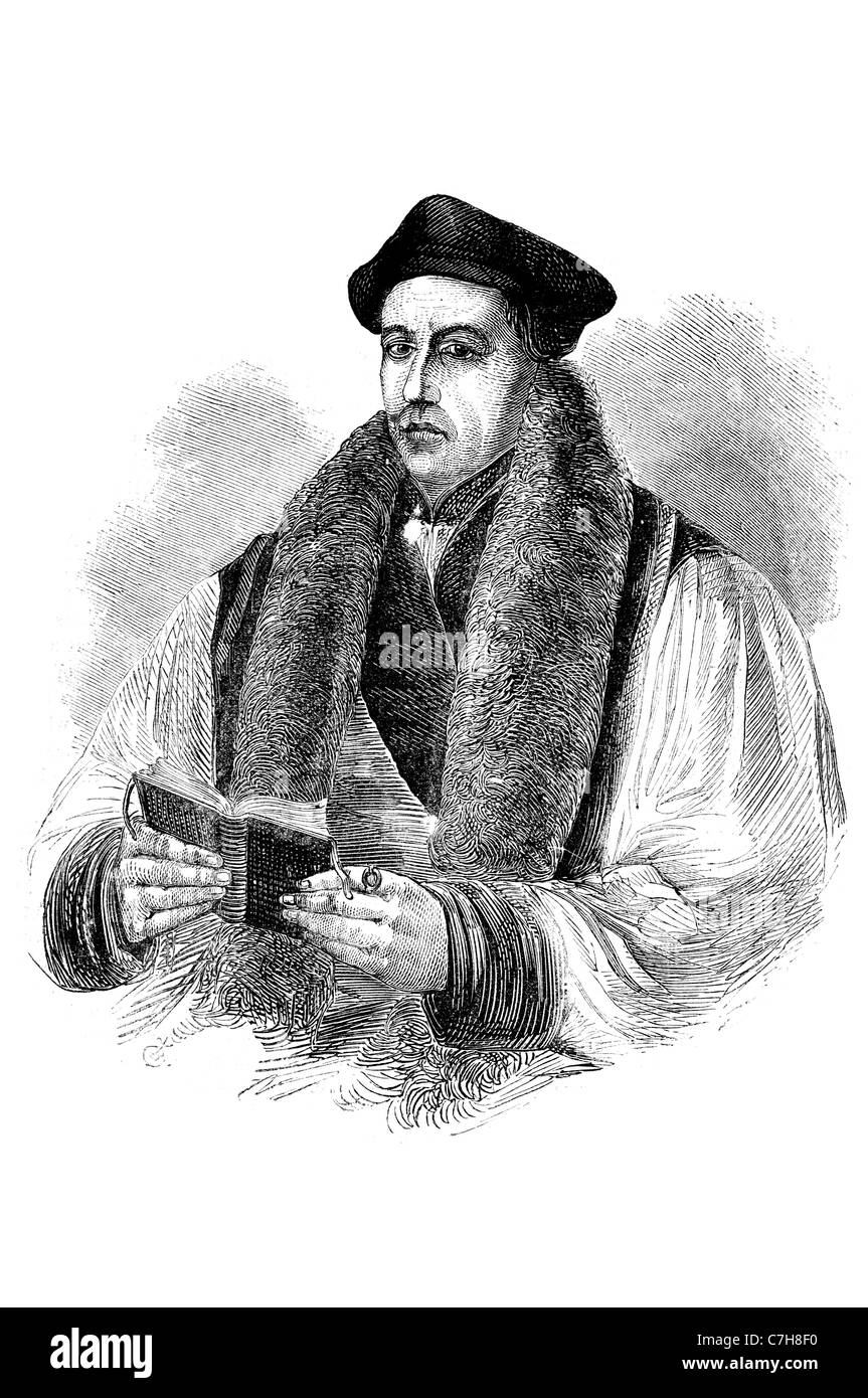 Thomas Cranmer 2 Juillet 1489 - 21 mars 1556 1668 archevêque de Canterbury Église English portrait Banque D'Images Thomas Cranmer 2 Juillet 1489 - 21 mars 1556 1668 archevêque de Canterbury Église English portrait Banque D'Images