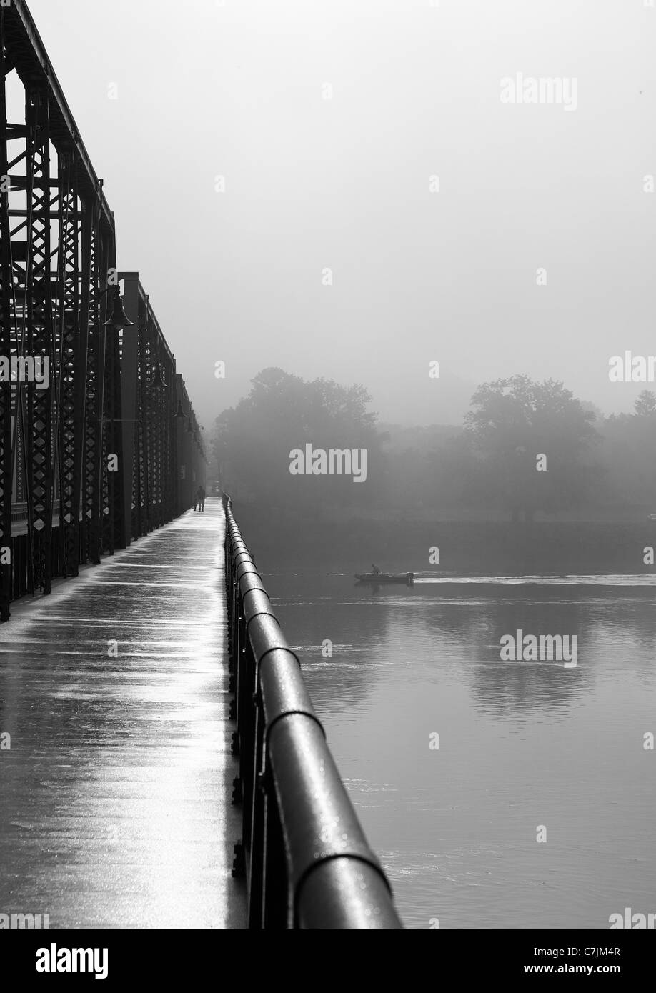 Pont sur la rivière Delaware dans New Hope, Pennsylvanie Banque D'Images