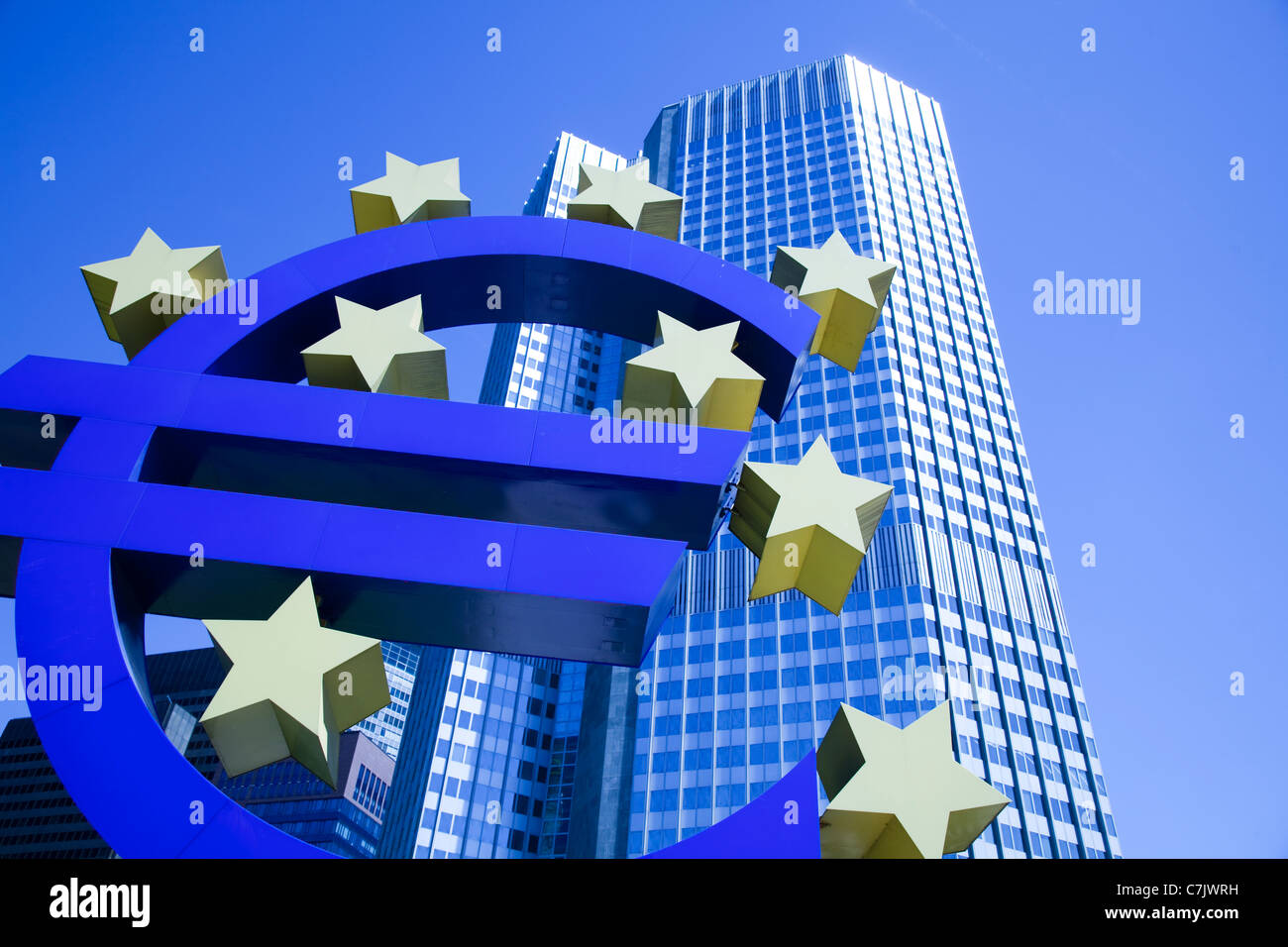 Symbole de l'euro et de la ville Banque D'Images