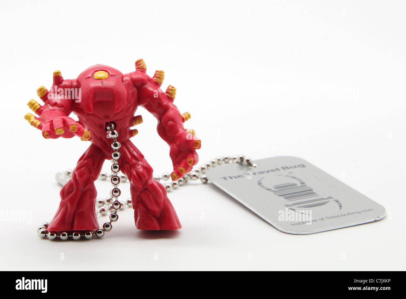 Un travelbug utilisé dans la chasse au trésor Banque D'Images