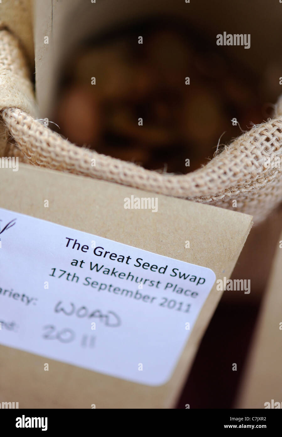 La grande tenue à l'échange de semences RBG Kew's Millennium Seed Bank à Wakehurst Place, Sussex de l'Ouest Septembre 2011. Banque D'Images